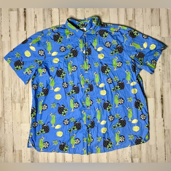 Harbor Bay Other - HB Sport 3XLT Men's Short Sleeve Shirt Floral Hawaiian Travel 100% Cotton